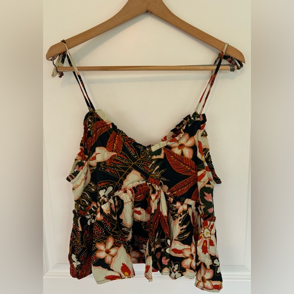Patrons of Peace Floral Print Spaghetti Strap Top - Picture 2 of 11